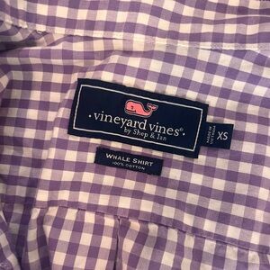 Vineyard Vines Purple Checked Button Down
